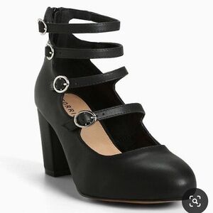 Multi Buckle Strap Block Heels — 11W